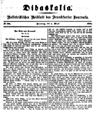 Didaskalia Freitag 1. Mai 1874