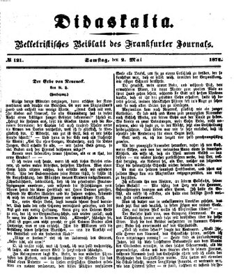 Didaskalia Samstag 2. Mai 1874