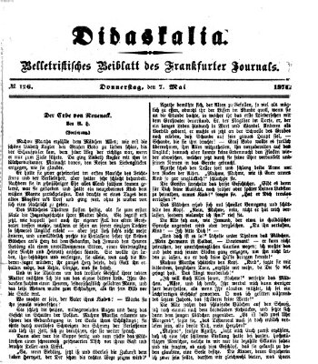 Didaskalia Donnerstag 7. Mai 1874