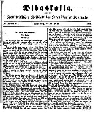 Didaskalia Dienstag 12. Mai 1874