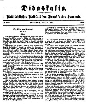 Didaskalia Mittwoch 13. Mai 1874