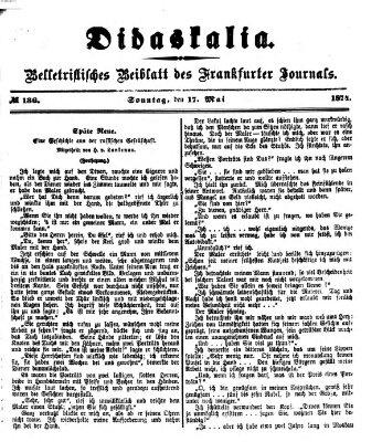 Didaskalia Sonntag 17. Mai 1874