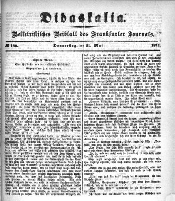 Didaskalia Donnerstag 21. Mai 1874