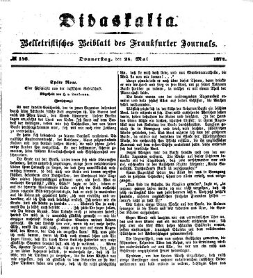 Didaskalia Donnerstag 28. Mai 1874