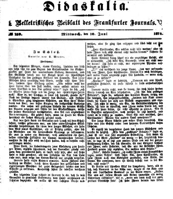 Didaskalia Mittwoch 10. Juni 1874