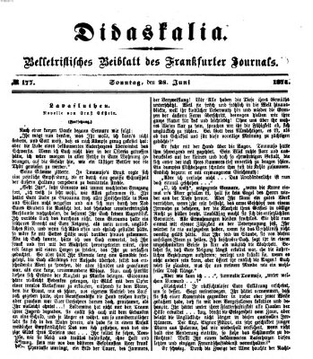 Didaskalia Sonntag 28. Juni 1874