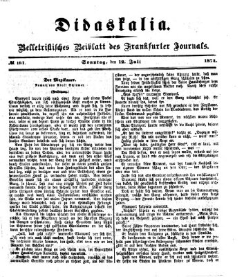 Didaskalia Sonntag 12. Juli 1874