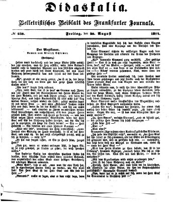 Didaskalia Freitag 28. August 1874