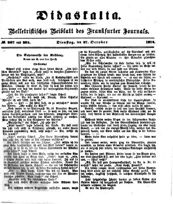 Didaskalia Dienstag 27. Oktober 1874