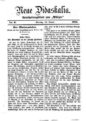 Neue Didaskalia (Pfälzer) Sonntag 18. Januar 1874