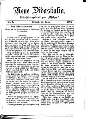 Neue Didaskalia (Pfälzer) Mittwoch 21. Januar 1874