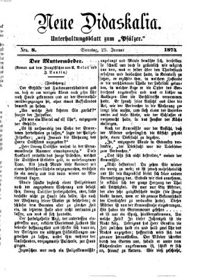 Neue Didaskalia (Pfälzer) Sonntag 25. Januar 1874