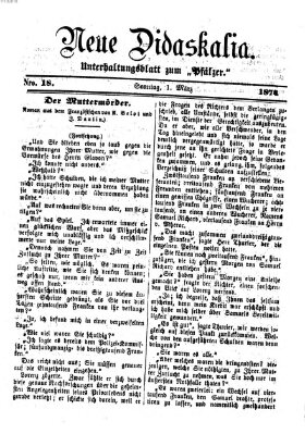 Neue Didaskalia (Pfälzer) Sonntag 1. März 1874