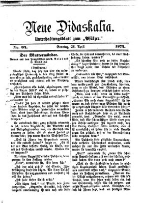 Neue Didaskalia (Pfälzer) Sonntag 26. April 1874