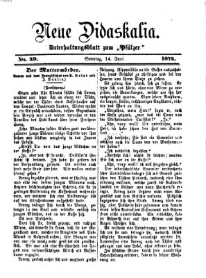 Neue Didaskalia (Pfälzer) Sonntag 14. Juni 1874