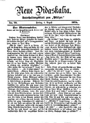 Neue Didaskalia (Pfälzer) Freitag 4. September 1874