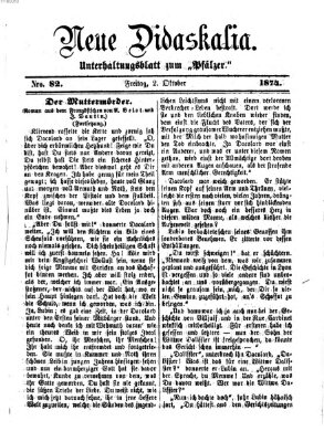 Neue Didaskalia (Pfälzer) Freitag 2. Oktober 1874