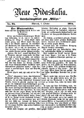 Neue Didaskalia (Pfälzer) Mittwoch 7. Oktober 1874