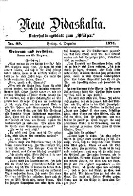 Neue Didaskalia (Pfälzer) Freitag 4. Dezember 1874