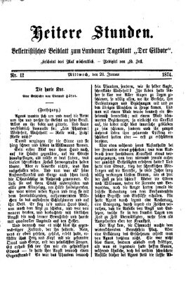 Heitere Stunden (Der Eilbote) Mittwoch 28. Januar 1874