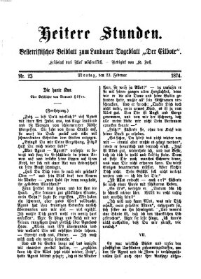 Heitere Stunden (Der Eilbote) Montag 23. Februar 1874