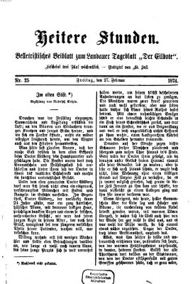 Heitere Stunden (Der Eilbote) Freitag 27. Februar 1874