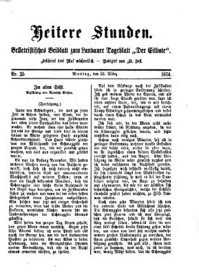 Heitere Stunden (Der Eilbote) Montag 23. März 1874