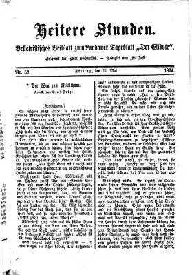 Heitere Stunden (Der Eilbote) Freitag 22. Mai 1874