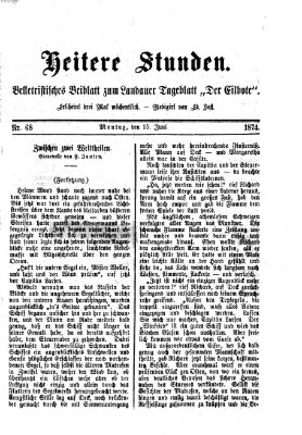 Heitere Stunden (Der Eilbote) Montag 15. Juni 1874