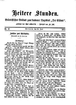 Heitere Stunden (Der Eilbote) Mittwoch 24. Juni 1874