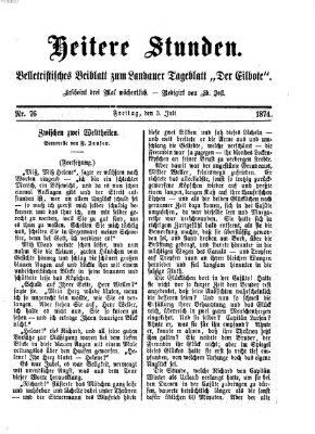 Heitere Stunden (Der Eilbote) Freitag 3. Juli 1874