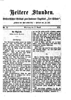 Heitere Stunden (Der Eilbote) Montag 17. August 1874