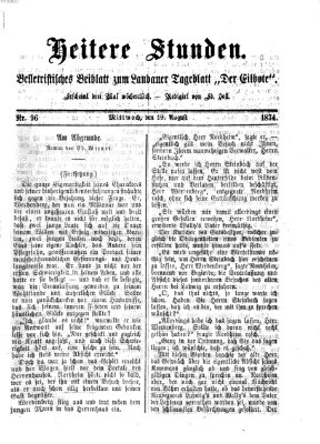 Heitere Stunden (Der Eilbote) Mittwoch 19. August 1874