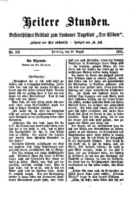 Heitere Stunden (Der Eilbote) Freitag 28. August 1874