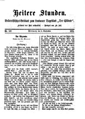 Heitere Stunden (Der Eilbote) Mittwoch 2. September 1874