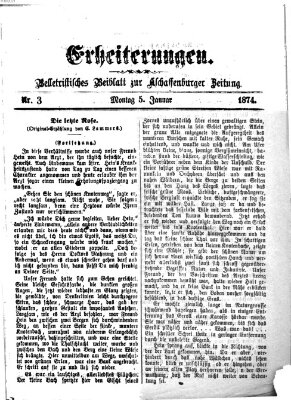 Erheiterungen (Aschaffenburger Zeitung) Montag 5. Januar 1874