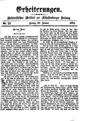 Erheiterungen (Aschaffenburger Zeitung) Freitag 30. Januar 1874