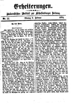 Erheiterungen (Aschaffenburger Zeitung) Montag 9. Februar 1874