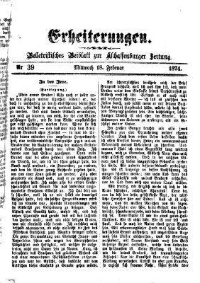 Erheiterungen (Aschaffenburger Zeitung) Mittwoch 18. Februar 1874