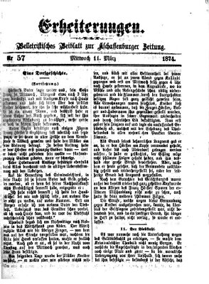 Erheiterungen (Aschaffenburger Zeitung) Mittwoch 11. März 1874