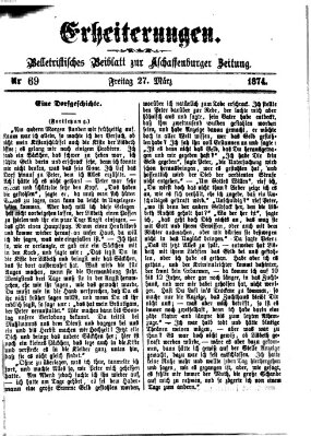 Erheiterungen (Aschaffenburger Zeitung) Freitag 27. März 1874