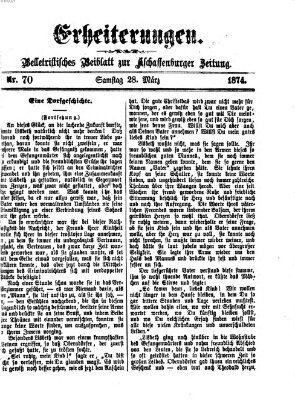 Erheiterungen (Aschaffenburger Zeitung) Samstag 28. März 1874