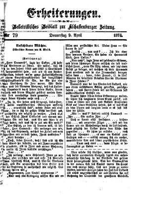 Erheiterungen (Aschaffenburger Zeitung) Donnerstag 9. April 1874