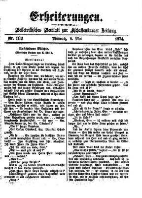 Erheiterungen (Aschaffenburger Zeitung) Mittwoch 6. Mai 1874