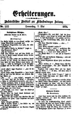 Erheiterungen (Aschaffenburger Zeitung) Donnerstag 7. Mai 1874