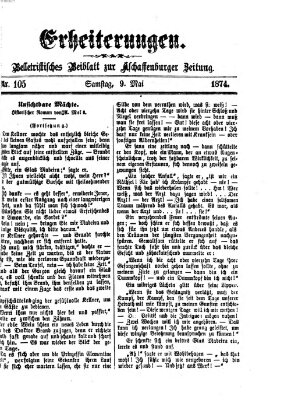 Erheiterungen (Aschaffenburger Zeitung) Samstag 9. Mai 1874