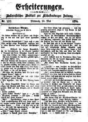 Erheiterungen (Aschaffenburger Zeitung) Mittwoch 13. Mai 1874