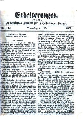 Erheiterungen (Aschaffenburger Zeitung) Donnerstag 21. Mai 1874