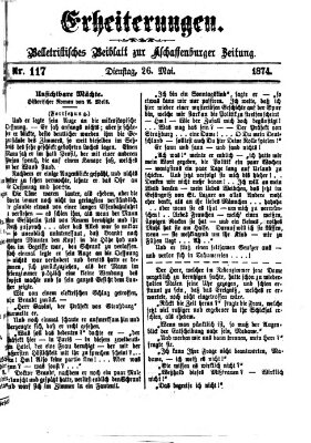 Erheiterungen (Aschaffenburger Zeitung) Dienstag 26. Mai 1874