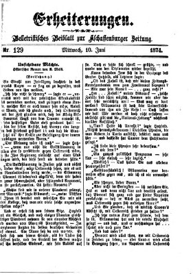 Erheiterungen (Aschaffenburger Zeitung) Mittwoch 10. Juni 1874